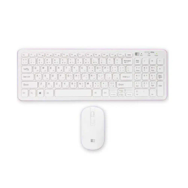 HEATZ Wireless Combo Keyboard & Mouse , White| ZK06