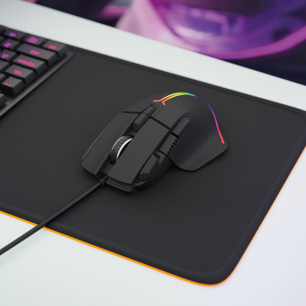 Porodo Gaming 8D Wired RGB Gaming Mouse, Black | PDX316-BK