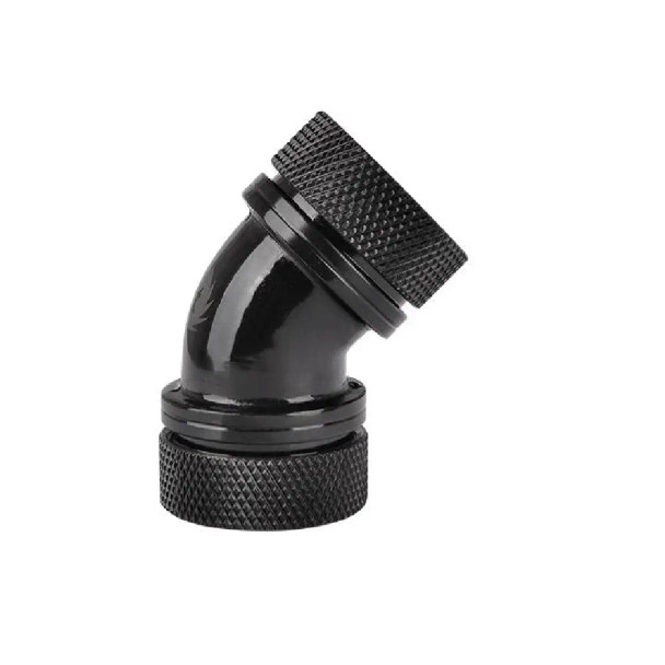 Thermaltake Pacific PETG Tube 45-Degree Dual Compression 16mm OD - Black | CL-W098-CA00BL-A