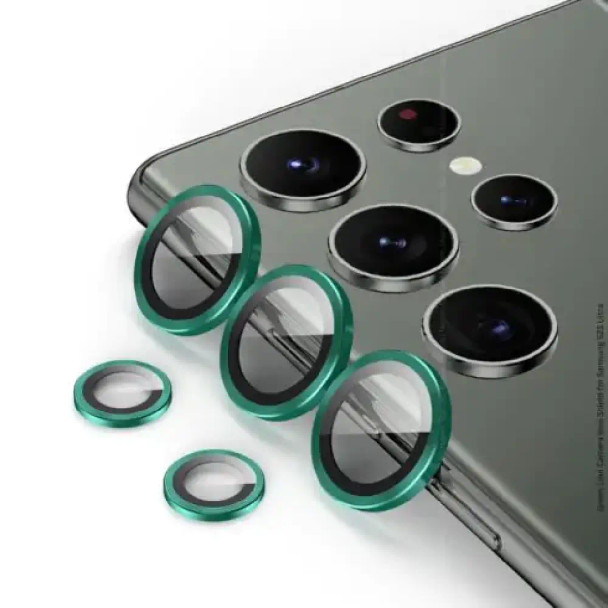 Green Lion Camera Lens Armor With AR Optic Tech For HD Clarity ,Samsung S23 Ultra, Green | GNCLS23UGN