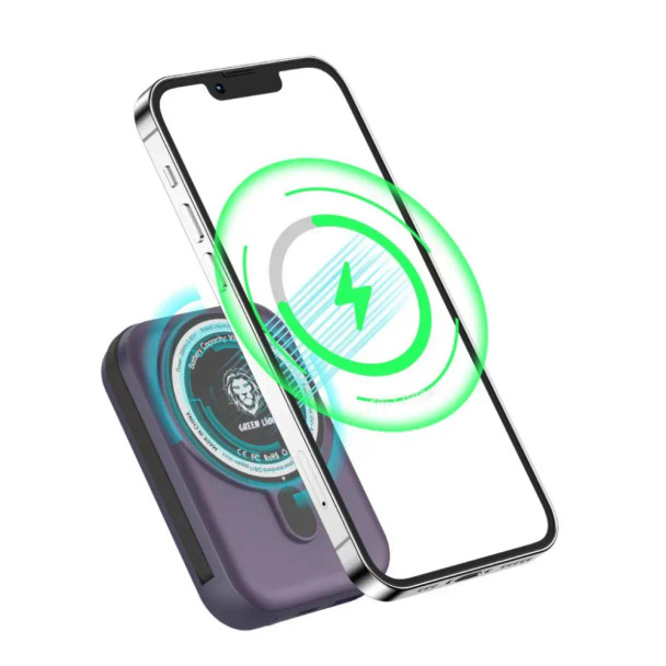 Green Monaco Magsafe Power Bank 10000mAh, Purple| GNMGMPB10KPL