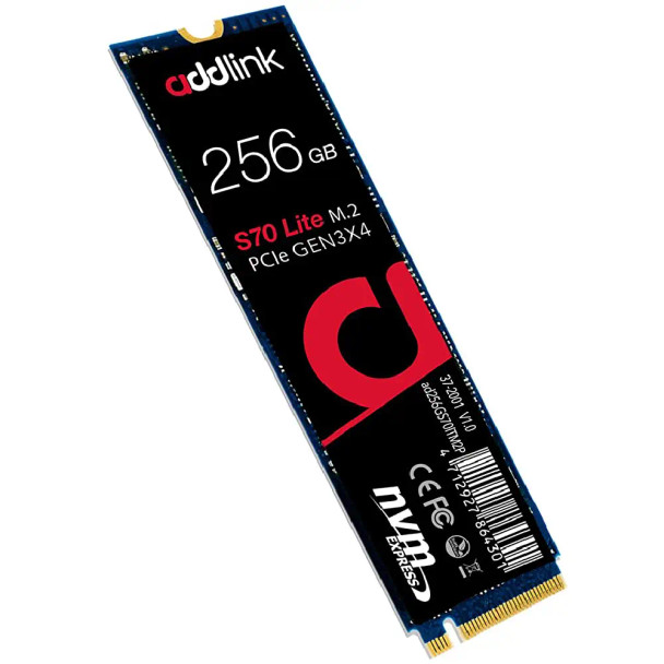 Addlink S70 Lite 256GB M.2 PCle GEN3X4 SSD | ad256GBS70LTM2P