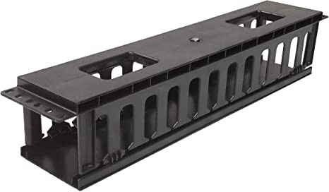 Plastic Horizontal 1U Cable Management with Cap For Network Cabinets