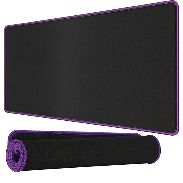 Purple Edge Medium (300*600) Mouse Pad - Black | MP-0028 Purple Edge Medium (300*600) Mouse Pad - Black | MP-0028