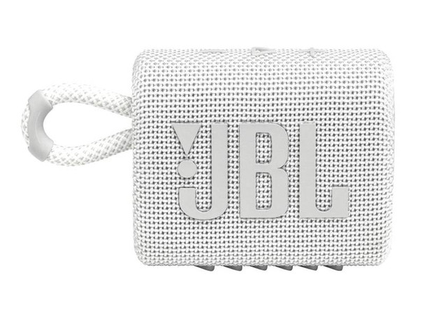 JBL Go 3 Portable Speaker, White | JBLGO3WHTAM