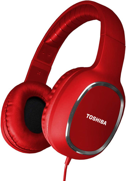 Toshiba Slick Series Wired Over the Ear Headphones - Red | D160HR