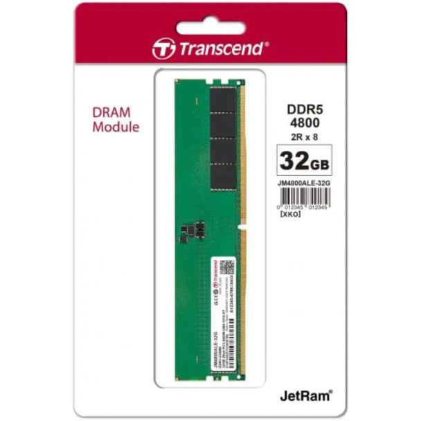 Transcend Memory Desktop DDR5, 32GB Transcend 4800Mhz | JM4800ALE-32G