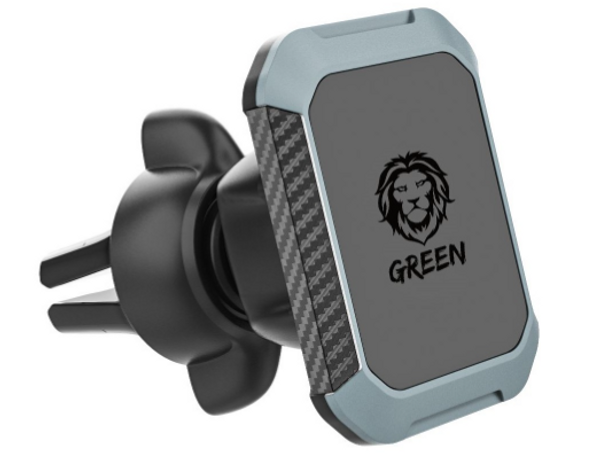 Green Lion 2 in 1 Magnetic Car Phone Holder - Black | M08-AV2S+/T2