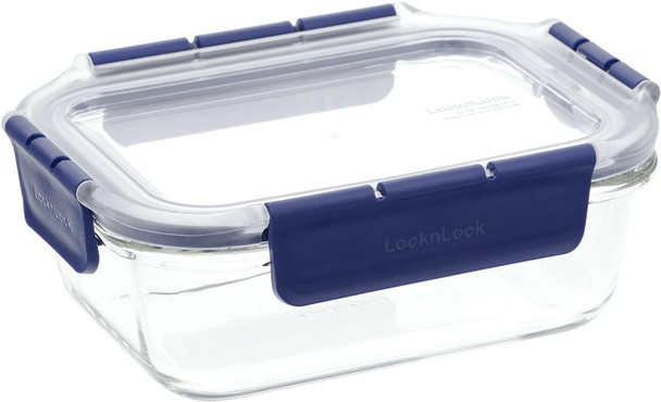LocknLock Topclass Leak Proof Heat Resistant Glass 630ML Food Storage Container | LBG428