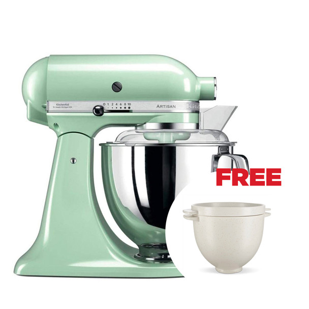 KitchenAid Artisan Series 4.8 L Tilt-Head Stand Mixer + Free Bowl, Pistachio | KADAP5KSM175PSEPT