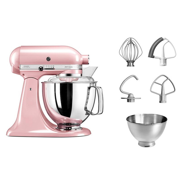 KitchenAid Artisan Series 4.8 L Tilt-Head Stand Mixer + Free Bowl, Pink | KADAP5KSM175PSESP