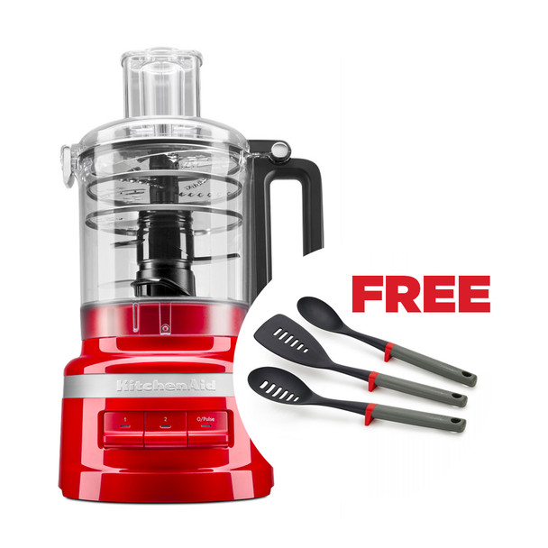 KitchenAid 2.1 L Food Processor – Empire Red + Free Cooking Utensils | KADAP5KFP0919EER