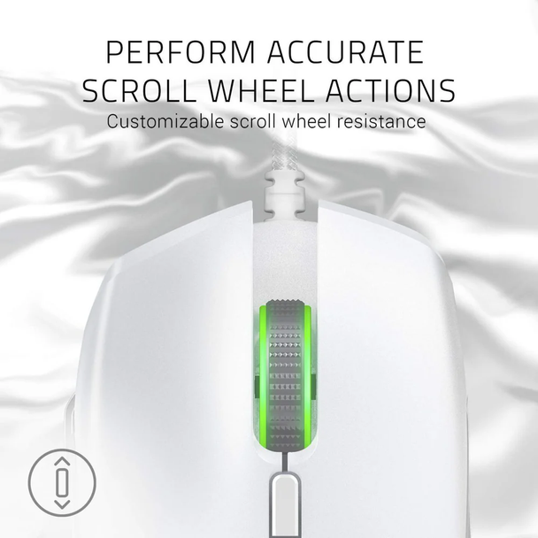 Razer Basilisk Wired Gaming Mouse - Mercury White | RAZ0102330300R3M1