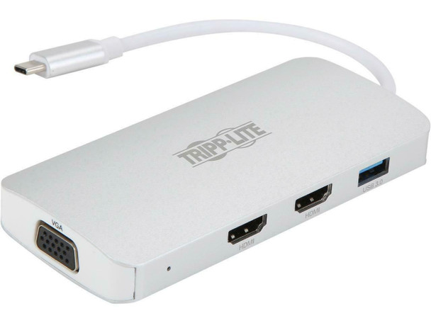Lenovo Tripp-Lite USB-C Docking Station w/USB-A Hub x2 HDMI PD Charging 1080p 60Hz Portable Thunderbolt 3, silver | 78024270