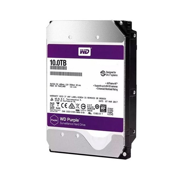 WD Purple 10TB 3.5" SATA Surveillance Internal HDD | WD100PURX