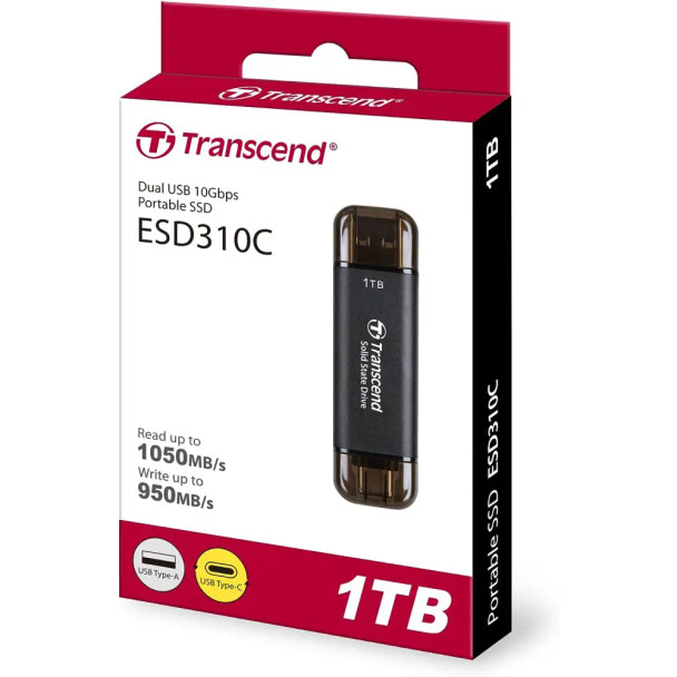 Transcend  SSD USB-C & A ,1TB, ESD310C |  TS1TESD310C