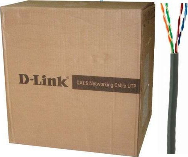 D-link Cat6 FTP 24 AWG LSZH Solid Cable - 305m/Roll - Grey Color|NCB-C6SGRYR-305-24-LS