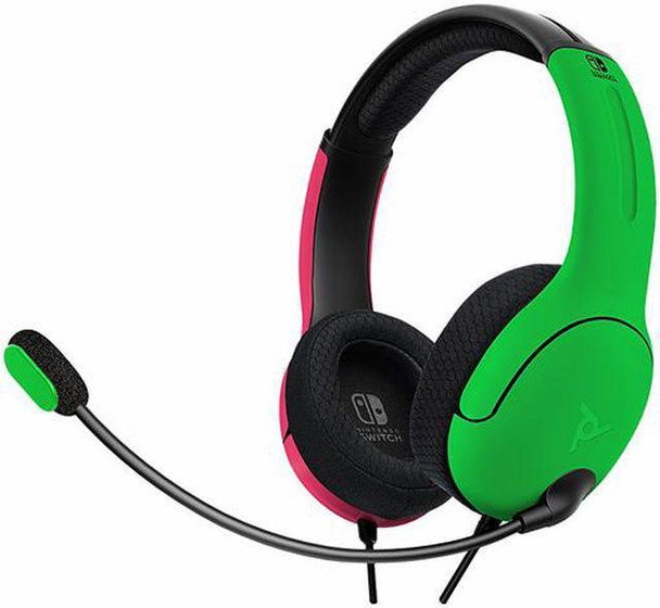 PDP Gaming LVL40 Stereo Headset with Mic,  Pink/Green | 500-162-PKGR-NA