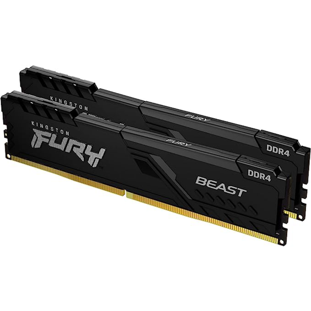Kingston FURY 16GB 3600 KIT (8*2) DDR4 Black Desktop RAM | KF436C17BBK2/16