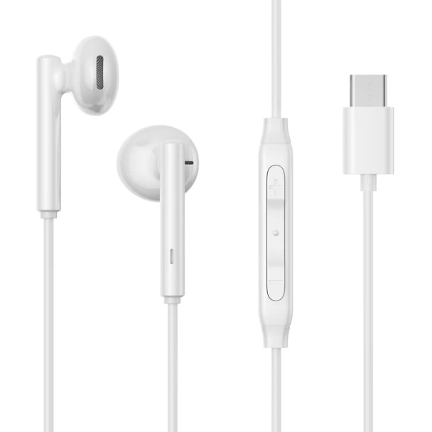 Joyroom JR-EC05 TYPE-C Series Half In-Ear Wired Earphones, White | JR-EC05