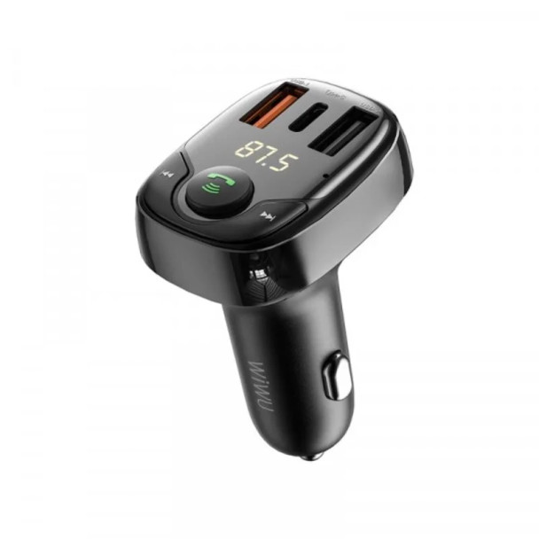 WiWU PC600 Type-C+USBx2 36W Quick Car Charger - Black | PC600B