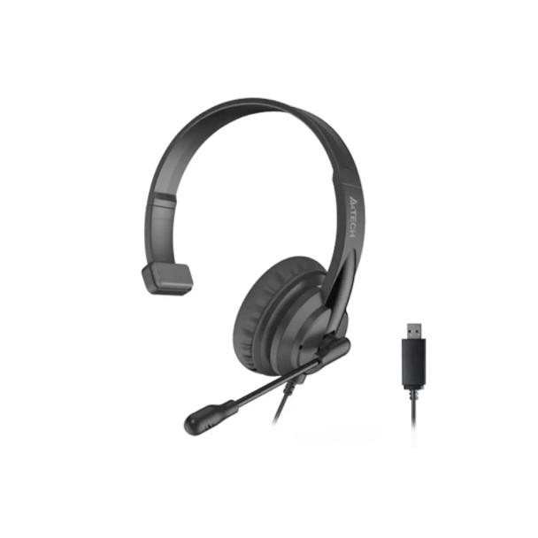 A4tech Headset Usb Black Rotatable Single Ear | HS-11