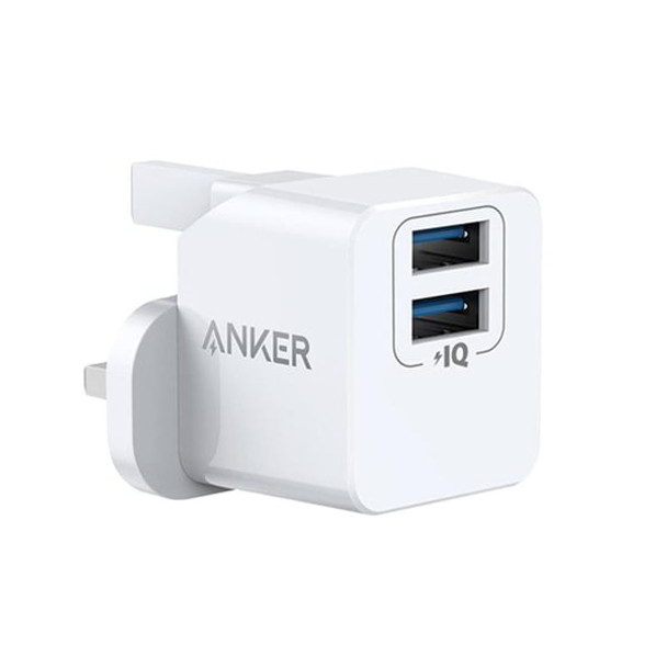 Anker Powerport Mini Dual Port USB Charger, White | A2620K22