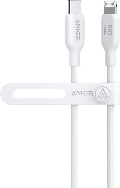Anker 542 USB-C to Lightning Cable Bio-Based 3ft B2B - UN White | A80B1H21-WT