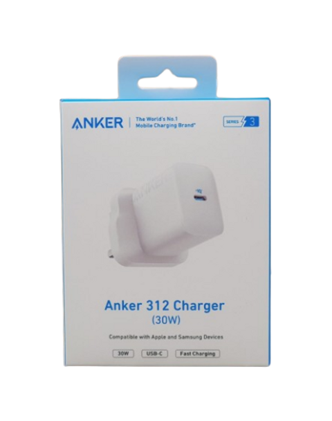 Anker 312 30W Charger, White | A2640K21