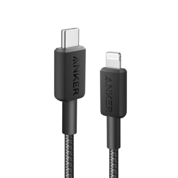 Anker Anker 322 USB-C to Lightning Cable 6ft Braided Black | A81B6H11-BK