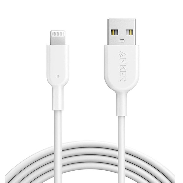 Anker Powerline II 6ft USB to Lightning Connector, White | A8433H22