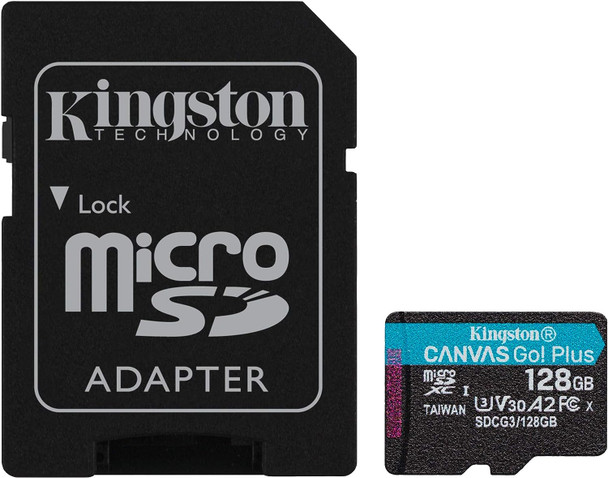 Kingston 128GB microSDXC Canvas Go Plus 170MB/s Memory Card | SDCG3/128GB