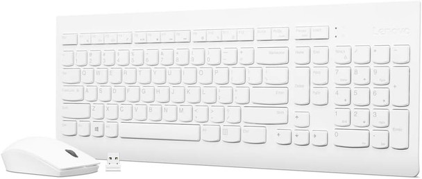 Lenovo 510 Wireless Combo Keyboard and Mouse, White | GX30Z91077