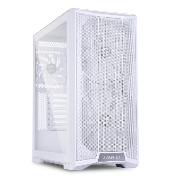 Lian Li Lancool 215w Tempered Glass White Atx Case | LIAN-LI-215W