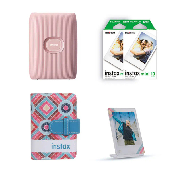Fujifilm Mobile Printer Use Instax Mini Film Type-c ,Pink |FUJDIGLINK2KITPK-C