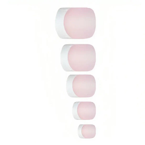 Luna Short French Nails, Pink & White | LU34021