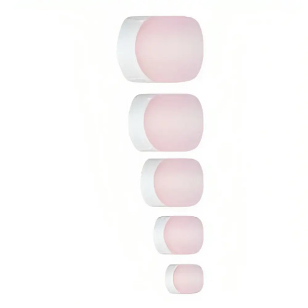 Luna Short French Nails, Bright Pink | LU34031