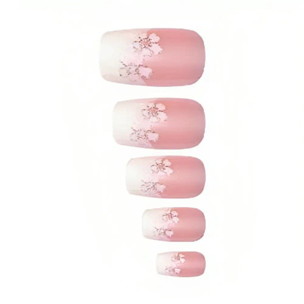 Luna French Nails, Flower & Glitter | LU34121