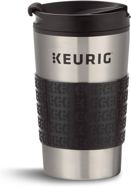 Keurig Travel Mug Fits K-Cup Pod Coffee Maker, 1 Count (Pack of 1), Stainless Steel | 120302