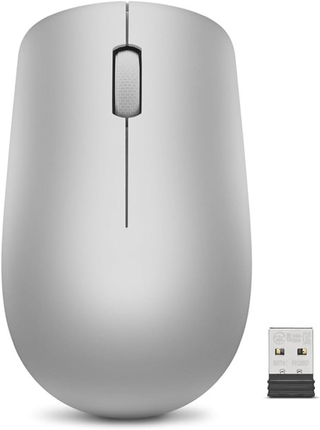 Lenovo 530 Full Size Wireless Computer Mouse - Platinum Grey | GY50Z18984