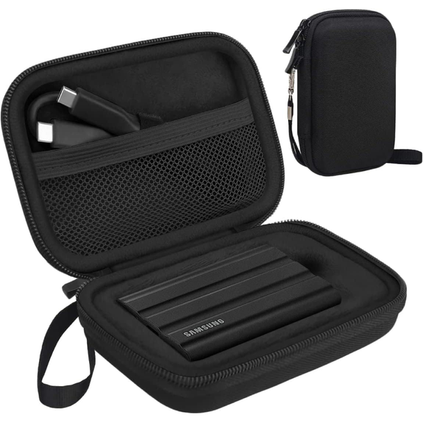 Lacdo Hard Carrying Case for Samsung T7 Shield / T7 / T7 Touch Portable Solid State Drives, Black | B1A34C2