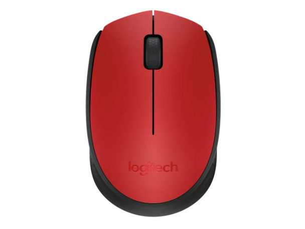 Logitech M170 Wireless Mouse for PC, Mac, Laptop, 2.4 GHz with USB Mini Receiver, Optical Tracking, 12-Months Battery Life, Ambidextrous - Red | ‎910-004941