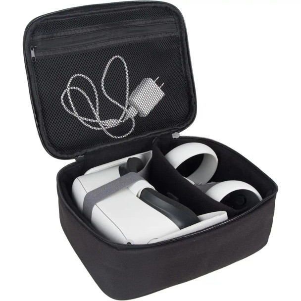 Kislane Soft Carrying Case Compatible with Oculus Quest 2 VR, Headset Fits for Travel, Home, Outdoor, Not Compatible with Elite Strap,Black