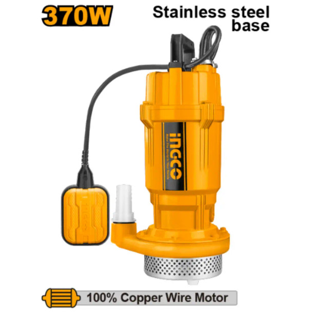 INGCO Submersible Pump Clean Water Stainless Mattress 370W (0.5HP) | SPC3708