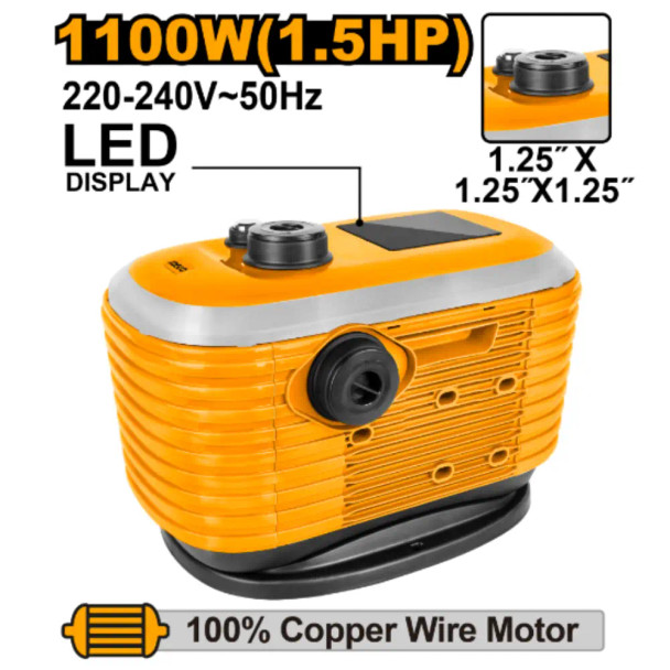 INGCO Led Display Silencer Pump to Automatically Adjust Water Pressure | WAPM11001