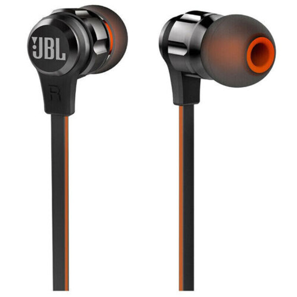 JBL Wired In-Ear Headphones - Black | T180A