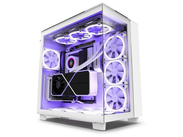 NZXT H9 Elite Edition ATX Mid Tower Chassis All White Color | CM-H91EW-01