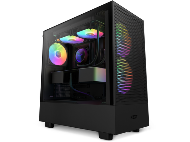 NZXT H Series H5 Flow RGB Edition ATX Mid Tower Chassis Black Color | CC-H51FB-R1