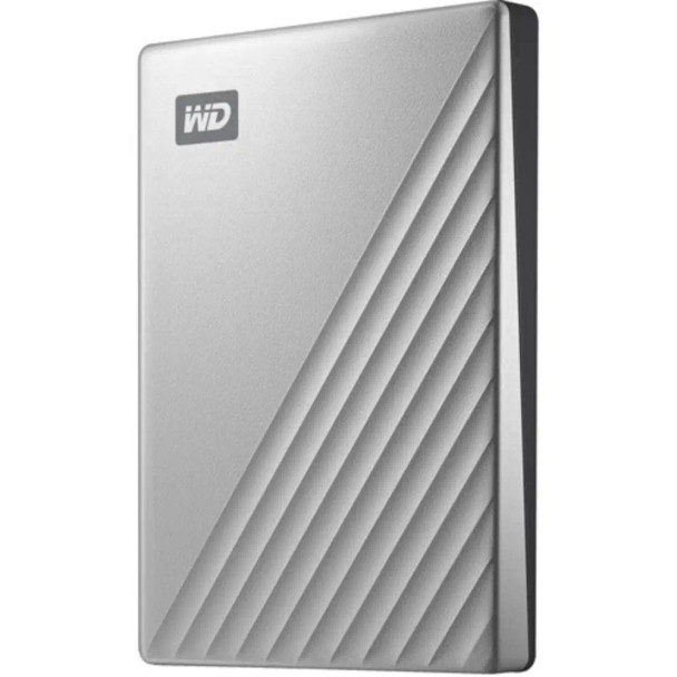 WD My Passport Ultra Silver Portable External HDD USB-C and USB 3.1 1TB | WDBC3C0010BSL-WE