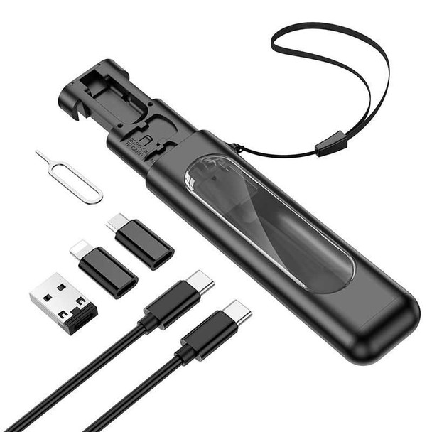 Green Lion 60W Data Cable Storage Box -Black | GNDTCSTBXBK